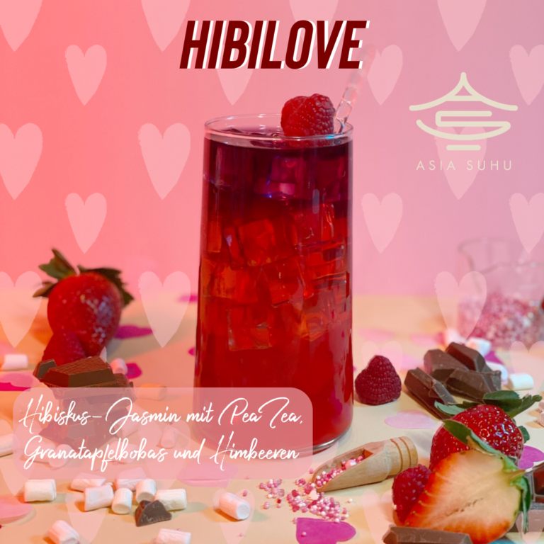 Hibilove - Hibiskus-Jasmin mit Pea Tea, Granatapfelkokos und Himbeeren